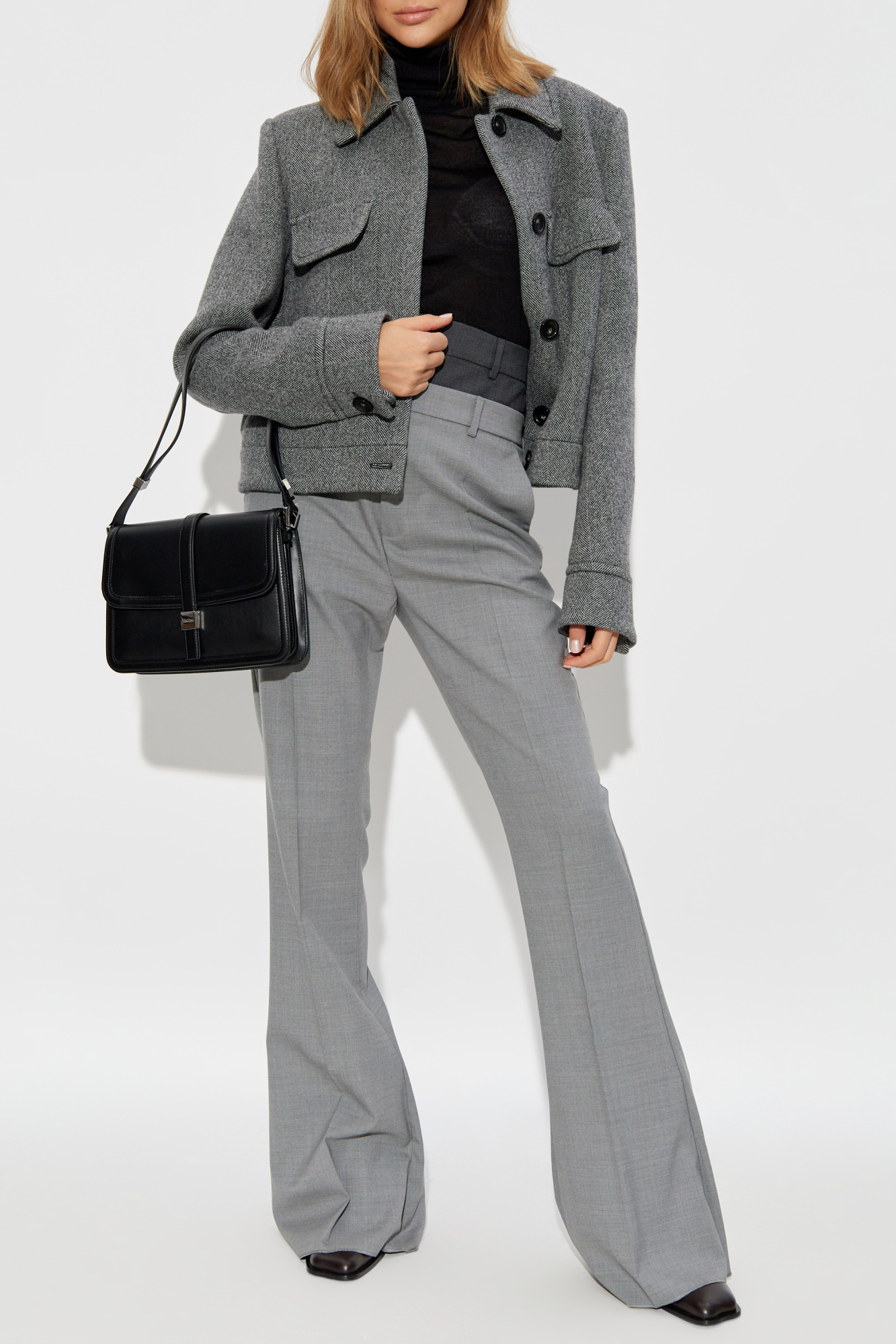 パンツ SPORTMAX Woman Pants Grey 2422136033600 002 SPORTMAX tailored gabardine twill Grey Sportmax